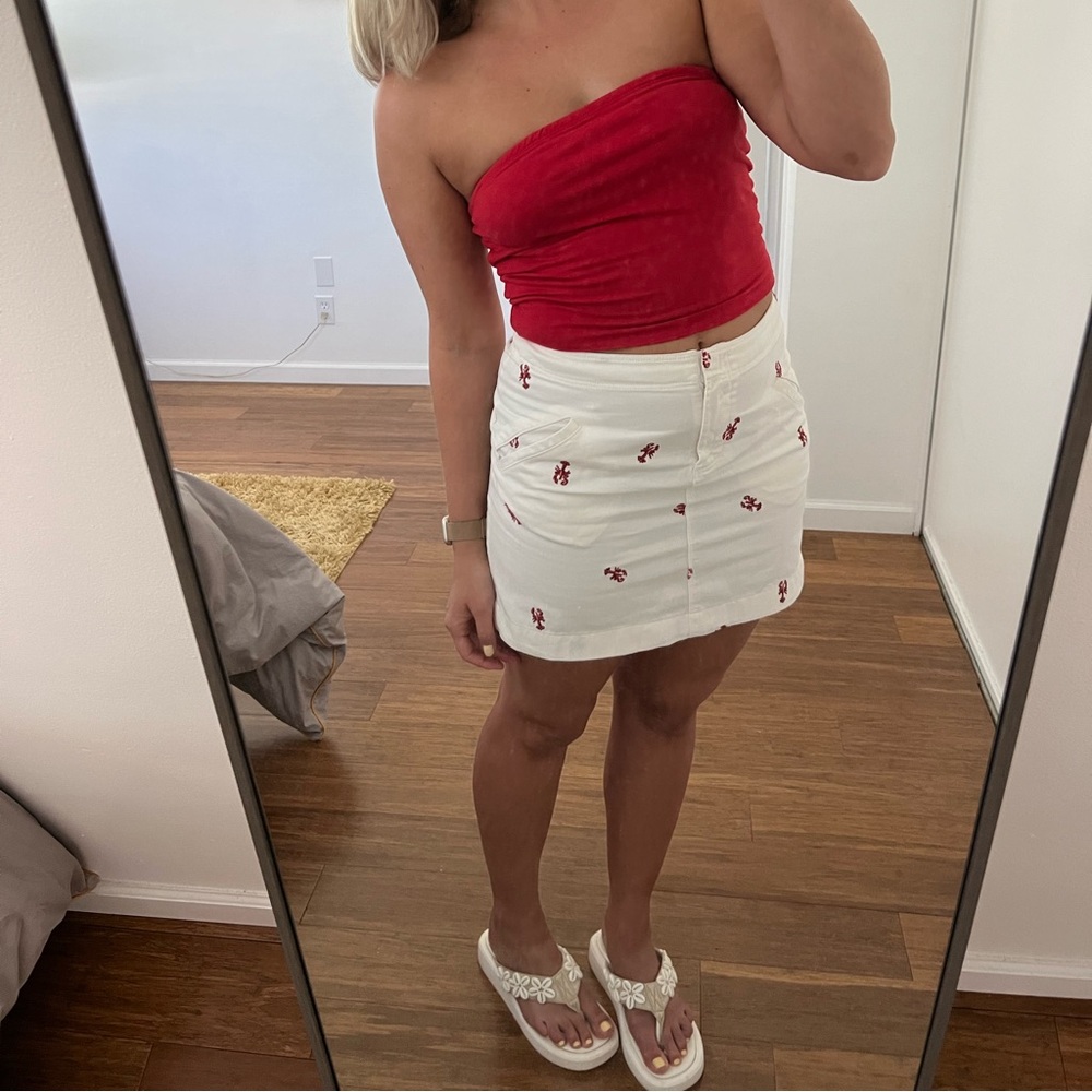 J. Crew lobster mini skirt